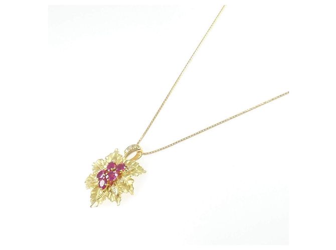 Autre Marque Collana Au750 Rubini e Diamanti D'oro - vista 2