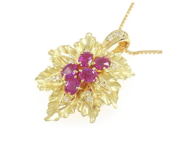 Autre Marque Collana Au750 Rubini e Diamanti D'oro - vista 3