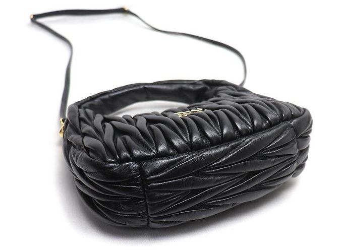 Borsa a spalla 2 vie Miu Miu Wander in pelle Matelassé Nero - vista 3