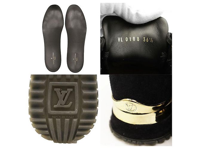 Louis Vuitton Run Away Line Leder-Sneaker Schwarz - Ansicht 10
