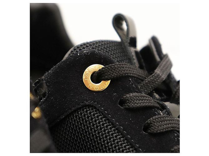 Louis Vuitton Run Away Line Leder-Sneaker Schwarz - Ansicht 12
