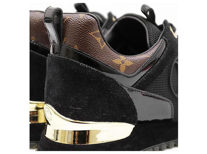 Louis Vuitton Run Away Line Leder-Sneaker Schwarz - Ansicht 13