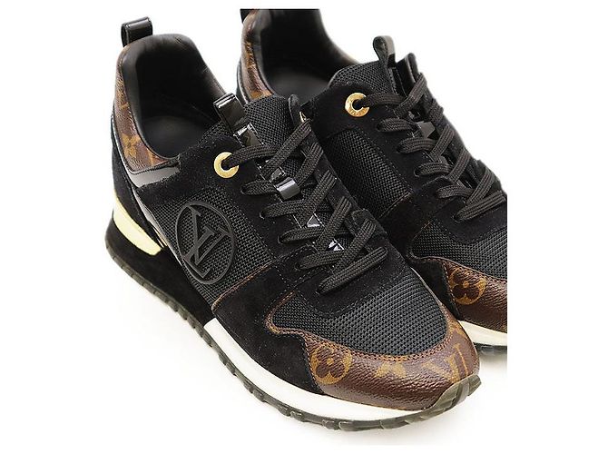 Louis Vuitton Run Away Line Leder-Sneaker Schwarz - Ansicht 14
