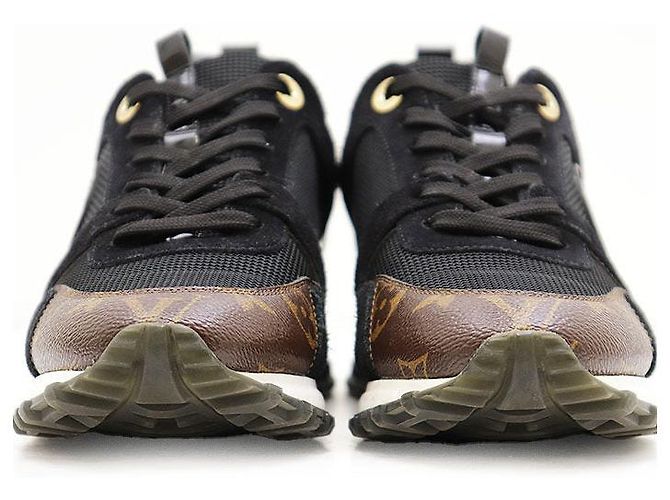 Louis Vuitton Run Away Line Leder-Sneaker Schwarz - Ansicht 15