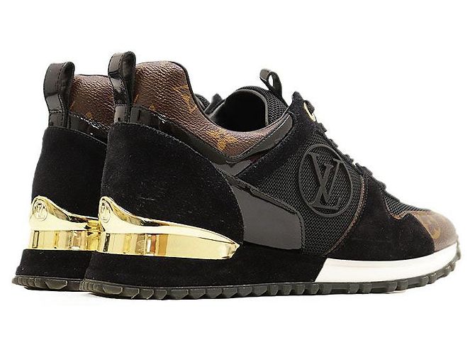 Louis Vuitton Run Away Line Leder-Sneaker Schwarz - Ansicht 16