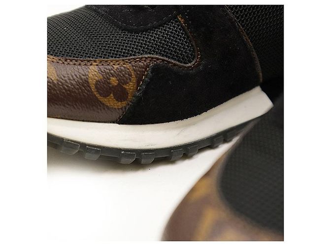 Louis Vuitton Run Away Line Leder-Sneaker Schwarz - Ansicht 3