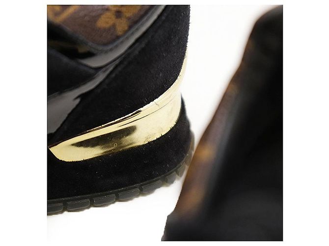 Louis Vuitton Run Away Line Leder-Sneaker Schwarz - Ansicht 6