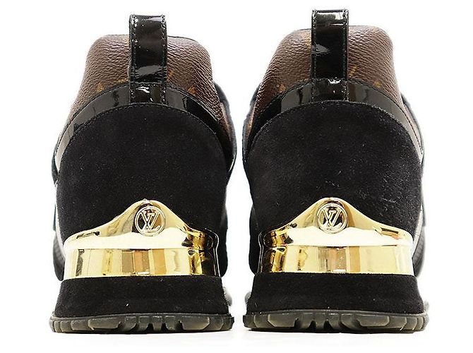 Louis Vuitton Run Away Line Leder-Sneaker Schwarz - Ansicht 7