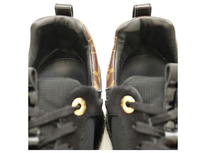 Louis Vuitton Run Away Line Leder-Sneaker Schwarz - Ansicht 8