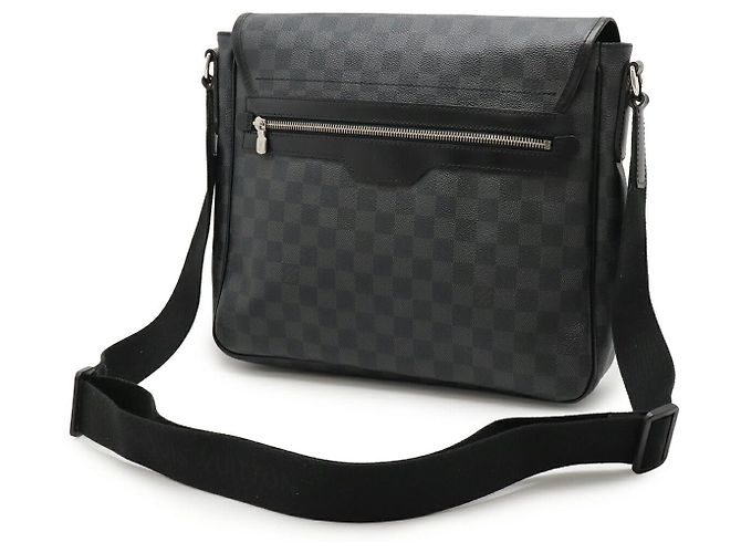 Borsa a Tracolla Louis Vuitton Daniel MM Damier Graphite Nero Grigio - vista 2