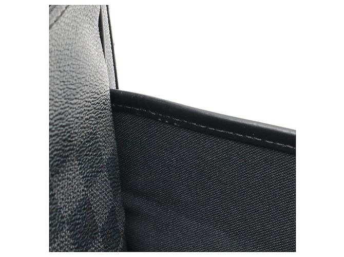 Borsa a Tracolla Louis Vuitton Daniel MM Damier Graphite Nero Grigio - vista 7