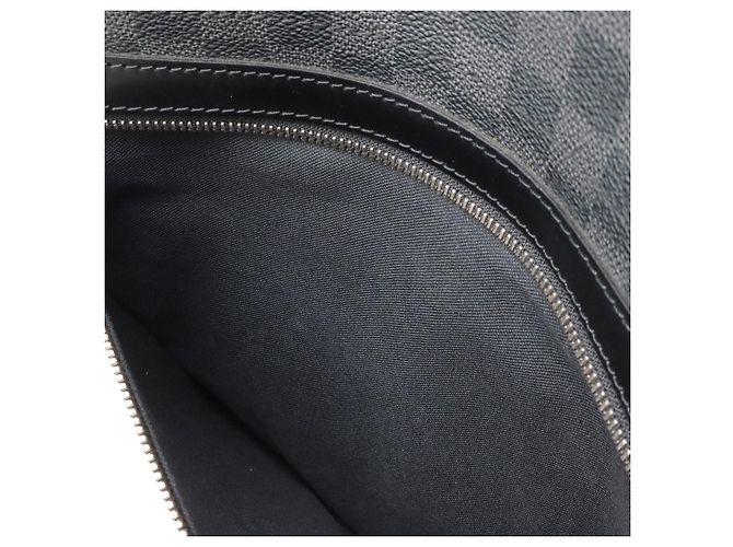 Borsa a Tracolla Louis Vuitton Daniel MM Damier Graphite Nero Grigio - vista 9