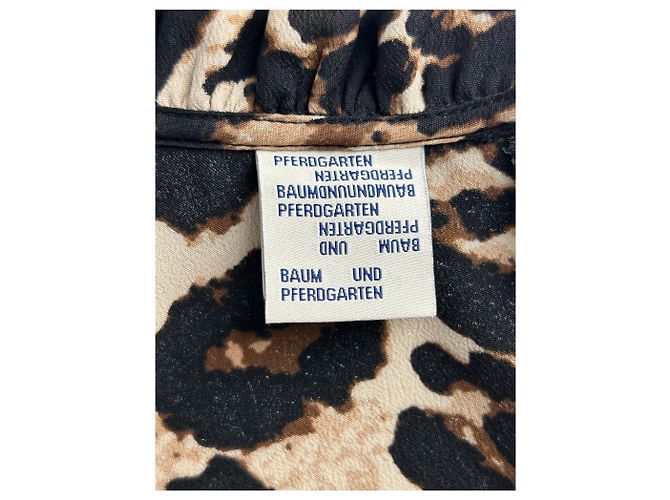Vestido Baum und Pferdgarten Estampado Leopardo de Seda Marrón Castaño - vista 5
