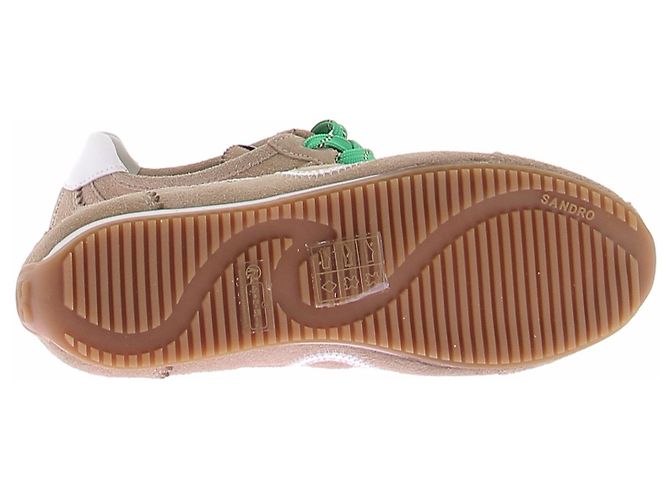 Sneakers Sandro Light Wave in pelle marrone - vista 5