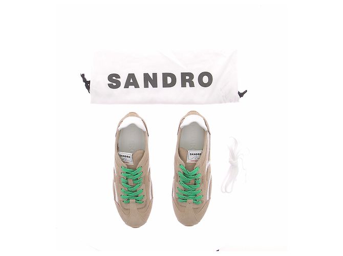 Sneakers Sandro Light Wave in pelle marrone - vista 8