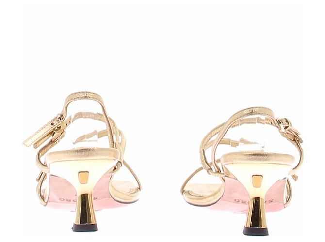 Sandro Riemchensandalen aus Leder Gold Größe 37 Golden - Ansicht 7