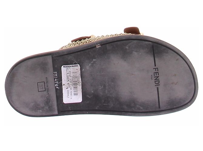 Sandalias Fendi Feel de piel marrón Castaño - vista 5