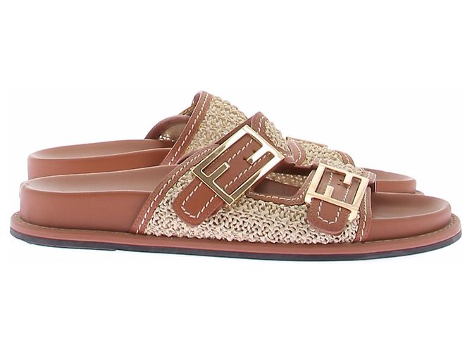 Sandalias Fendi Feel de piel marrón Castaño - vista 6