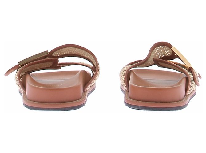 Sandalias Fendi Feel de piel marrón Castaño - vista 7