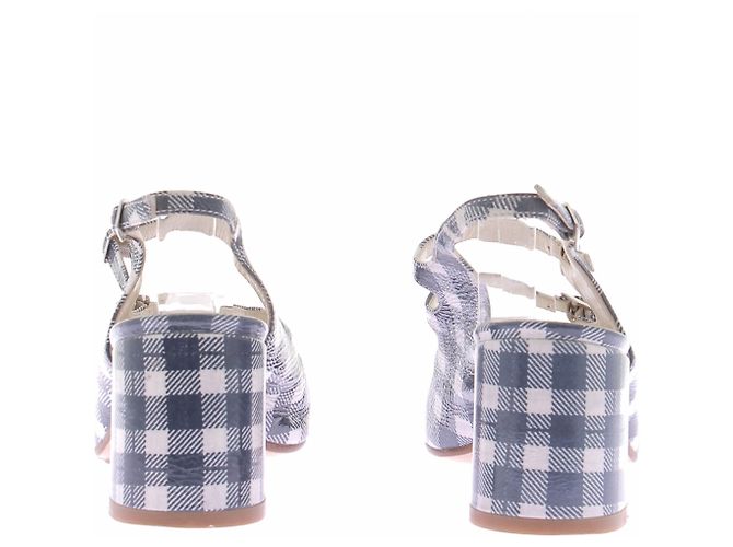 Carel Slingback a quadretti vichy blu - vista 7