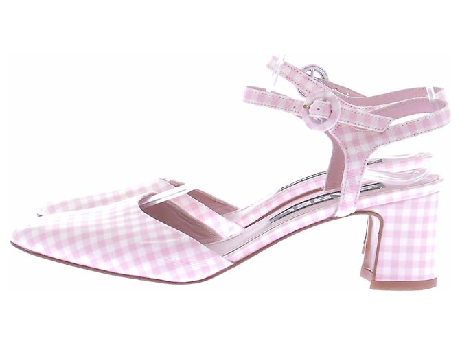 Carel Slingback in vichy rosa - vista 2