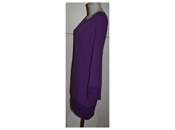 Pierre Cardin Abito Viola a Maniche Lunghe Porpora - vista 3