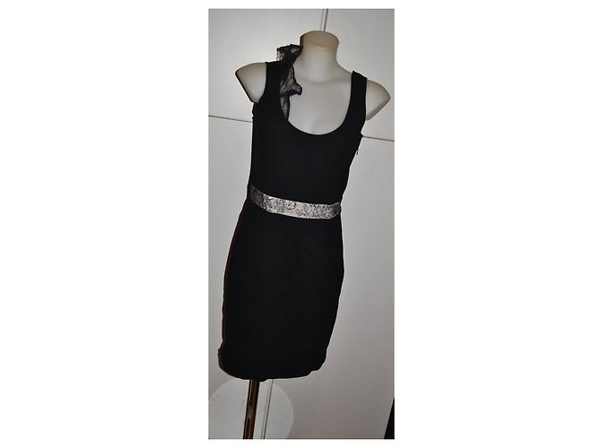 Vestido Valentino Garavani Negro de Algodón con Encaje - vista 2