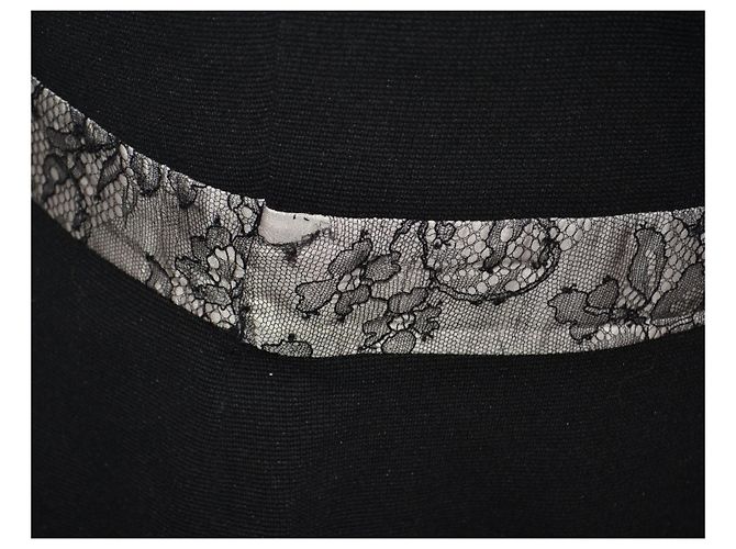Vestido Valentino Garavani Negro de Algodón con Encaje - vista 3