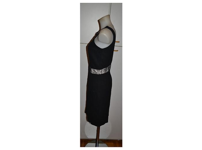 Vestido Valentino Garavani Negro de Algodón con Encaje - vista 4