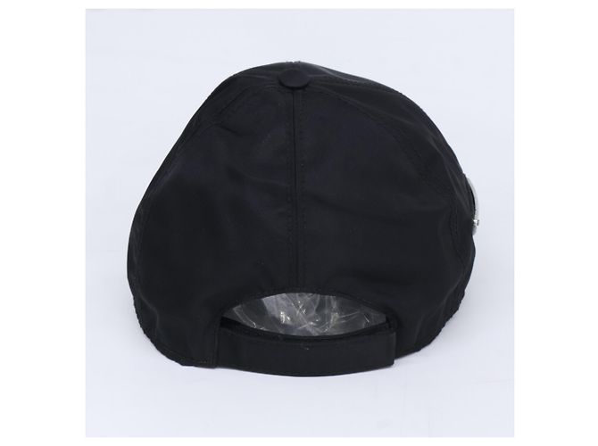 Cappellino da baseball Prada da uomo in Re-Nylon con logo triangolare Nero - vista 4