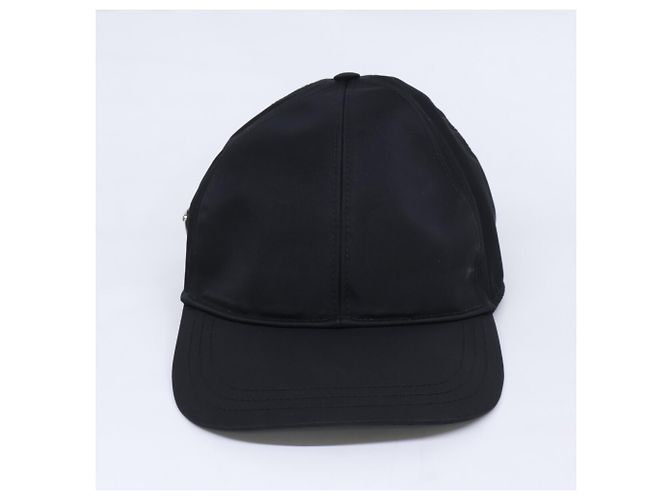 Cappellino da baseball Prada da uomo in Re-Nylon con logo triangolare Nero - vista 6