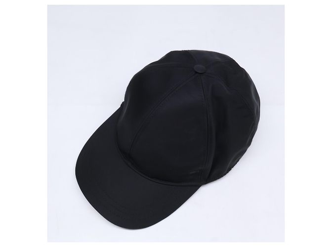 Cappellino da baseball Prada da uomo in Re-Nylon con logo triangolare Nero - vista 7