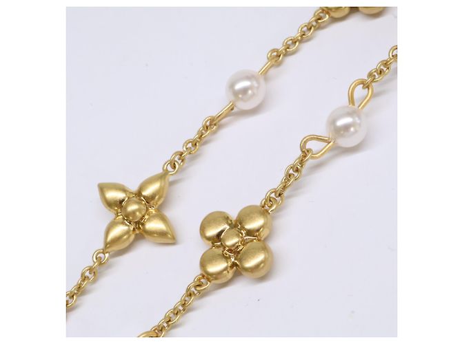Louis Vuitton Louisa Imitationsperlenkette Golden - Ansicht 4