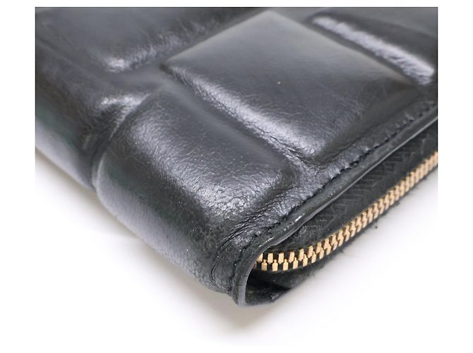 Portafoglio lungo zip imbottito Bottega Veneta Nero - vista 10