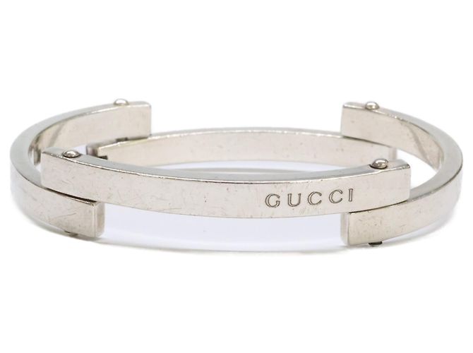 Bracciale a maglie a piastra GUCCI 925 Argento - vista 2
