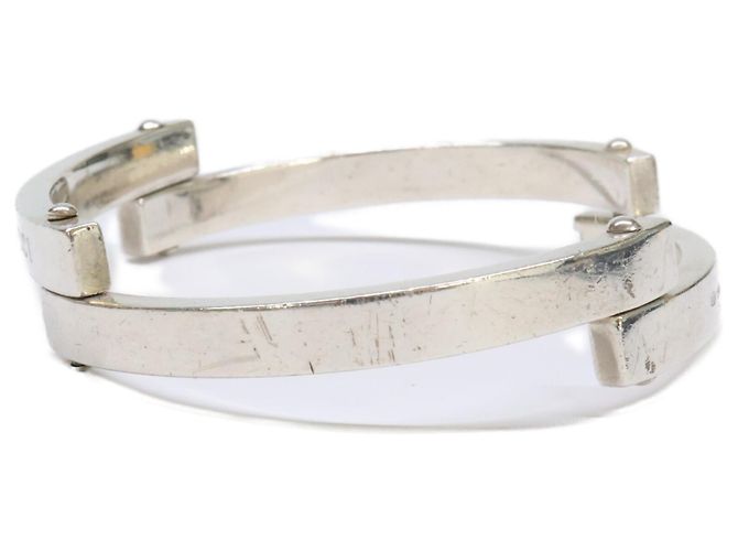 Bracciale a maglie a piastra GUCCI 925 Argento - vista 3