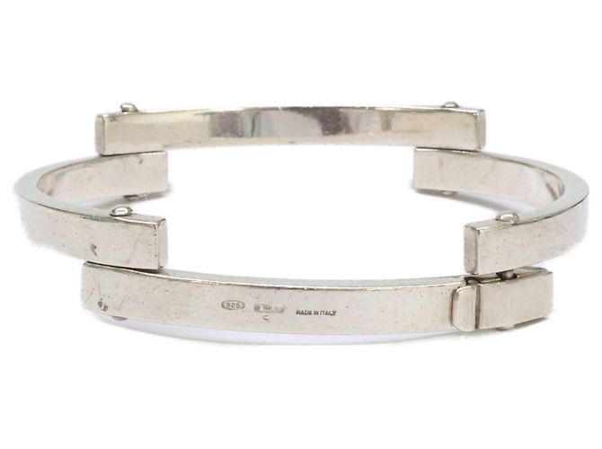 Bracciale a maglie a piastra GUCCI 925 Argento - vista 4