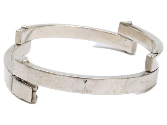 Bracciale a maglie a piastra GUCCI 925 Argento - vista 5