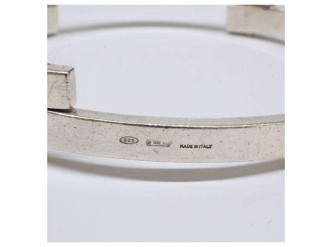 Bracciale a maglie a piastra GUCCI 925 Argento - vista 8