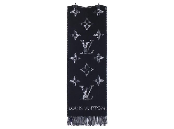 Stola in cashmere a quadri Monogram Louis Vuitton Marrone Nero - vista 3