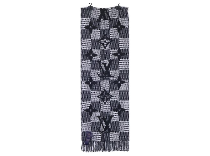 Stola in cashmere a quadri Monogram Louis Vuitton Marrone Nero - vista 4