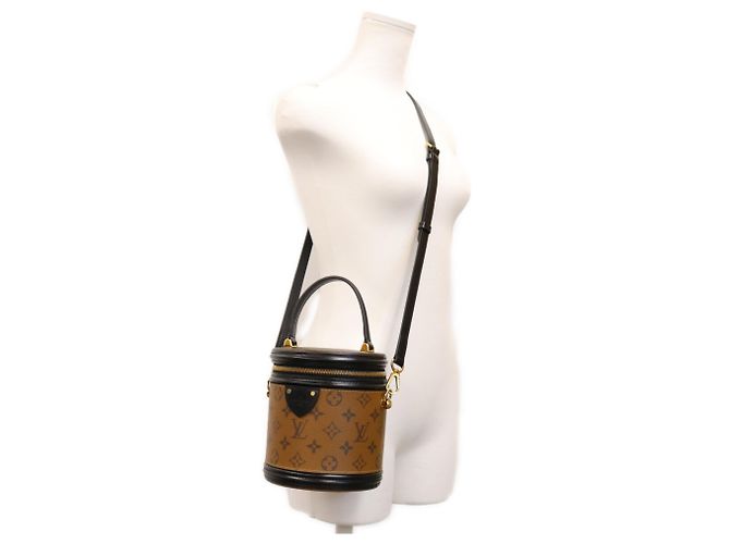 Borsa a tracolla Louis Vuitton Monogram Reverse Cannes Marrone - vista 16