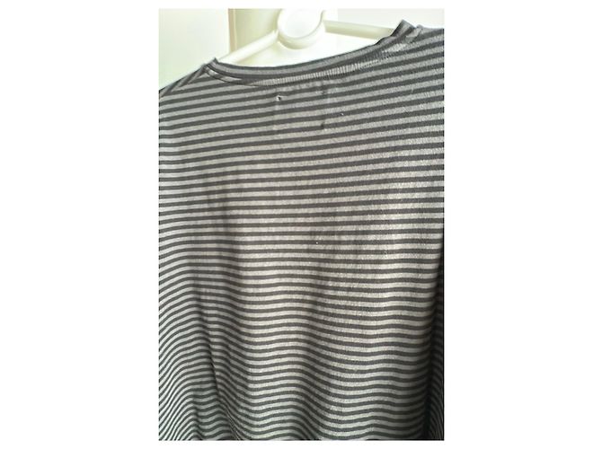 Munthe Plus Simonsen Camiseta PLU de rayas grises manga larga Gris antracita - vista 10
