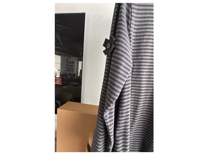 Munthe Plus Simonsen Camiseta PLU de rayas grises manga larga Gris antracita - vista 3