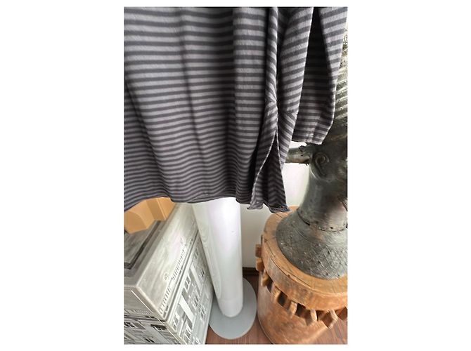 Munthe Plus Simonsen Camiseta PLU de rayas grises manga larga Gris antracita - vista 4