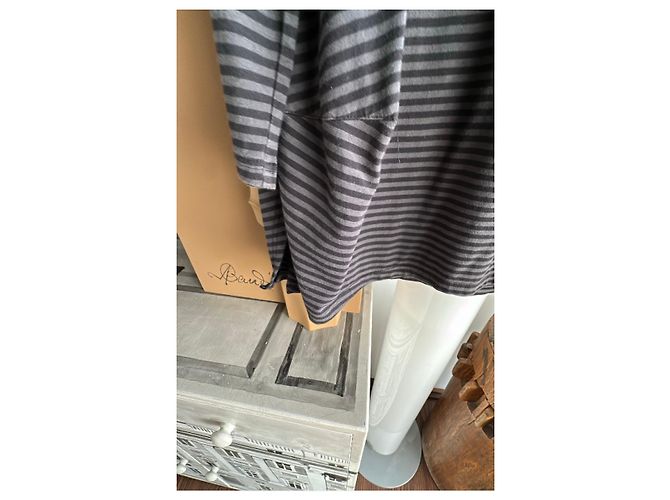Munthe Plus Simonsen Camiseta PLU de rayas grises manga larga Gris antracita - vista 5