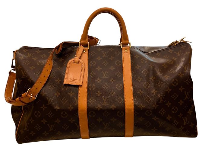 Louis Vuitton keepall bandoulière monogram 45 Marrone - vista 2