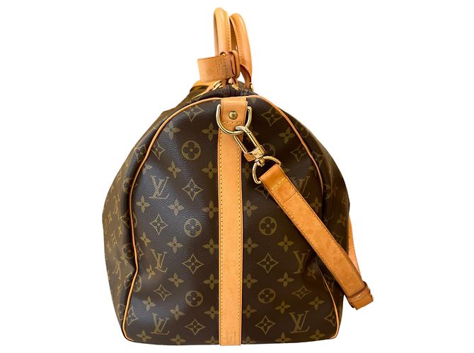 Louis Vuitton keepall bandoulière monogram 45 Marrone - vista 4