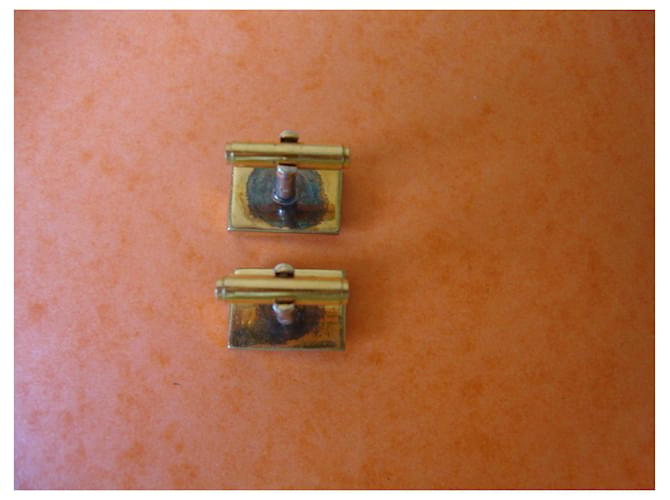 Autre Marque Gemelli in oro e madreperla Gold hardware - vista 2