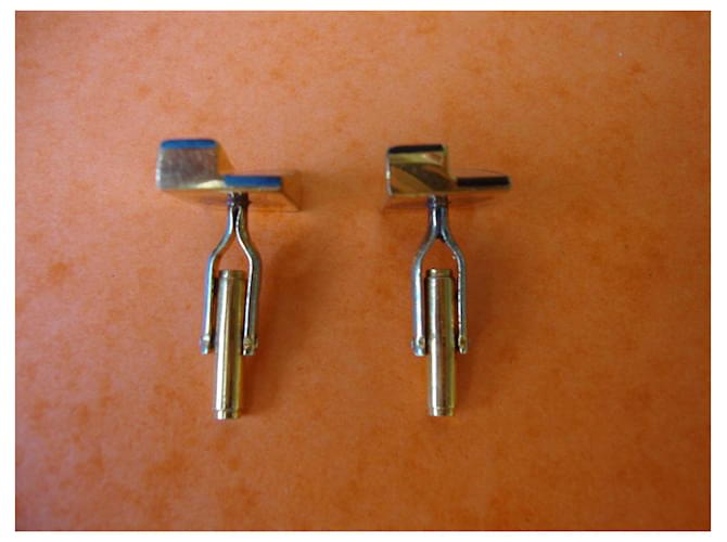 Autre Marque Gemelli in oro e madreperla Gold hardware - vista 5